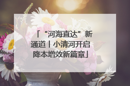 “河海直达”新通道丨小清河开启降本增效新篇章